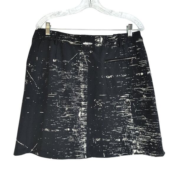 Jamie Sadock Poly/Spandex Black Print Skirt, Women's 10, Activewear Golf Tennis - Picture 2 of 7